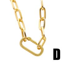 New Hip-hop Metal Wind Lightning Heart Buckle Copper Plated Clavicle Chain main image 6