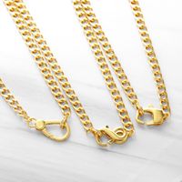 European And American Cuban Chain Copper Necklaces Wholesale main image 1