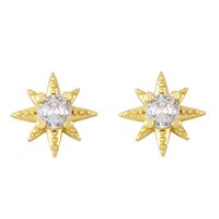 Nouvelles Boucles D&#39;oreilles Simples En Cuivre Et Diamants Européens Et Américains main image 5