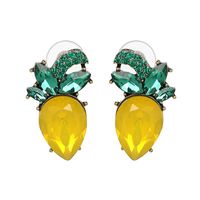 New Pineapple Cute Diamond-studded European And American Women's Earrings main image 1