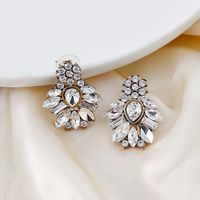 New Simple Design Female Earrings Transparent Glass Diamond Earrings main image 4