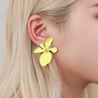 Simple Personality Three-dimensional Flower Earrings main image 3