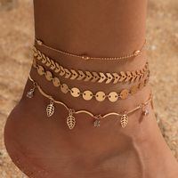 Fashion Geometric Alloy Plating No Inlaid Women's Anklet main image 1
