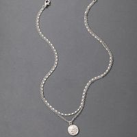 Fashion Multi-layer Metal Disc Double-layer Necklace main image 3