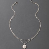 Fashion Multi-layer Metal Disc Double-layer Necklace main image 4