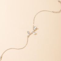 Fashion Foot Ornaments Alloy Three-dimensional Rose Flower Anklet main image 4
