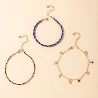 Fashion Colorful Diamond-studded Butterfly Multi-layer Anklet main image 4