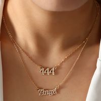 Angel Lucky Number Angel Letter Necklace 2 Pieces main image 6