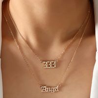 Angel Lucky Number Angel Letter Necklace 2 Pieces main image 5