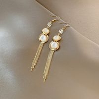Geometric Fashion Opal Tassel Long Gourd Ear Hooks Ear Jewelry sku image 1