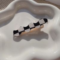 Black And White Checkerboard Hairpin Korean Headdress sku image 1