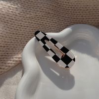 Schwarz-weißer Koreanischer Kopfschmuck Mit Schachbrettmuster sku image 5