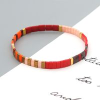 New Bohemian Style Tila Handmade Beaded Bracelet Red Personality Small Bracelet sku image 1