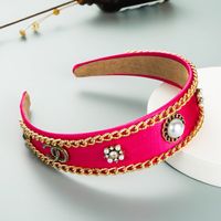 Korean Retro Palace Style Chain Decoration Wide-brimmed Spring New Hairband sku image 4