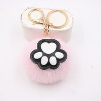 Cute Cat's Claw Keychain Pendant Schoolbag Wallet Bear Paw Plush Pendant Jewelry sku image 4