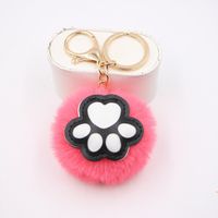 Cute Cat's Claw Keychain Pendant Schoolbag Wallet Bear Paw Plush Pendant Jewelry sku image 5