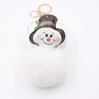 Christmas Snowman Keychain Pendant School Bag Purse Plush Pendant Jewelry sku image 1