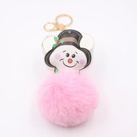 Christmas Snowman Keychain Pendant School Bag Purse Plush Pendant Jewelry sku image 2