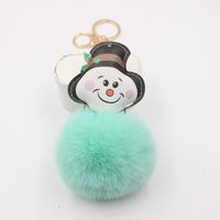Christmas Snowman Keychain Pendant School Bag Purse Plush Pendant Jewelry sku image 4