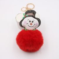 Christmas Snowman Keychain Pendant School Bag Purse Plush Pendant Jewelry sku image 6