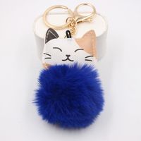 Cute Little Cat Key Chain Pendant School Bag Purse Plush Pendant Jewelry sku image 7