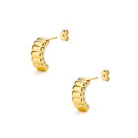 European And American Storm U-shaped Earrings Female 18k Gold-plated Copper Earrings sku image 1