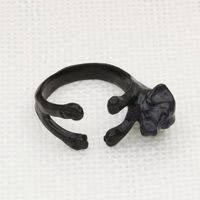 Anillo De Aleación De Metal Negro Envuelto En Anillos De Animales sku image 11