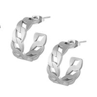 New Creative Simple And Irregular C-shaped Hollow Earrings Women sku image 2