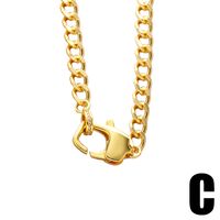 European And American Cuban Chain Copper Necklaces Wholesale sku image 3