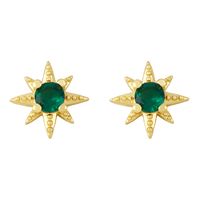 European And American New Simple Star Diamond Copper Earrings sku image 2