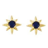 European And American New Simple Star Diamond Copper Earrings sku image 3