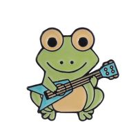 New Enamel Lotus Leaf Frog Brooch Creative Cartoon Badge Wholesale sku image 2