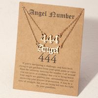 Angel Lucky Number Angel Letter Necklace 2 Pieces sku image 3