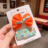 Korean  New Floral Bow Color Children's Princess Bb Clip Bangs Clip  Set sku image 3