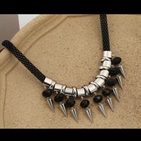 Fashion Cone Pendant Crystal Necklace Thick Sweater Chain main image 1