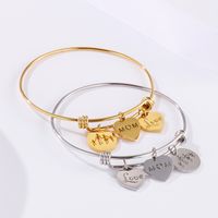 Fashion Letter Titanium Steel 18K Gold Plated In Bulk main image 5