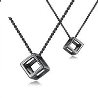 Three-dimensional Trendy Men's Necklace Retro Hollow Pendant Titanium Steel Necklace main image 3