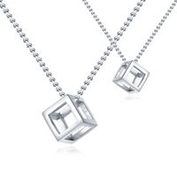 Three-dimensional Trendy Men's Necklace Retro Hollow Pendant Titanium Steel Necklace main image 1