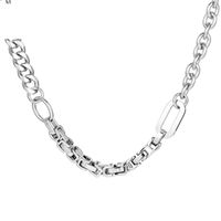 Titanium Steel Geometric Stitching Necklace Trendy Fashion Accessories Wholesale main image 3
