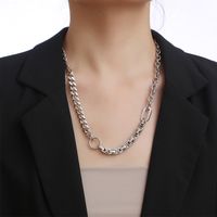 Titanium Steel Geometric Stitching Necklace Trendy Fashion Accessories Wholesale main image 4