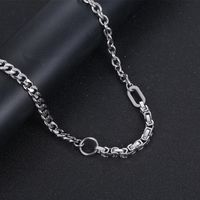 Titanium Steel Geometric Stitching Necklace Trendy Fashion Accessories Wholesale main image 5