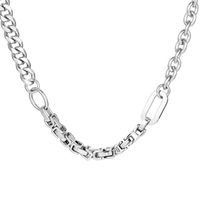 Titanium Steel Geometric Stitching Necklace Trendy Fashion Accessories Wholesale main image 1