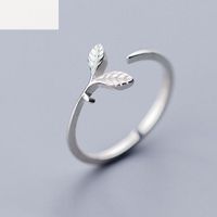 Fashion Olive Branch Leaf Copper Open Ring main image 3