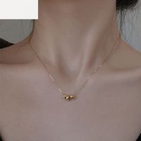 Koreanische Mode Mit Drei Ringen Halskette Weibliche Koreanische Nische Kupfer Schlüsselbeinkette main image 3