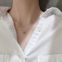 Koreanische Mode Mit Drei Ringen Halskette Weibliche Koreanische Nische Kupfer Schlüsselbeinkette main image 1