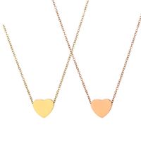 Peach Heart Necklace Female Titanium Steel Simple Personality Pendant Clavicle Chain main image 3