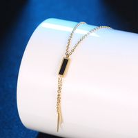 Female Titanium Steel Rose Gold Long Tassel Clavicle Chain Wholesale main image 4