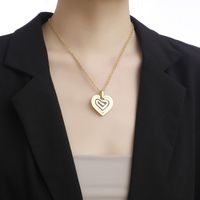Titanstahl Halskette Herz Stern Anhänger Einfache Mode Pullover Kette Großhandel main image 5