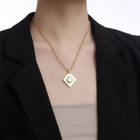 Titanium Steel Sweater Chain Female Niche Design Autumn And Winter Necklace main image 5