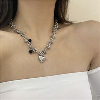 Titanium Teel Herz Halskette Weibliche Persönlichkeit Dorn Pullover Kettenarmband main image 1